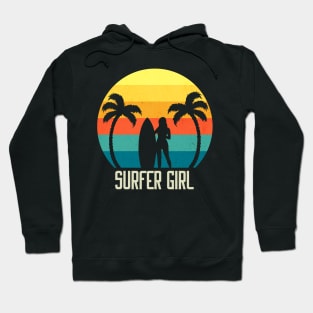 Surfer Girl Surfboard Hoodie